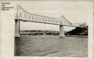 1917 Cernavoda, Cerna Voda, Csernavoda; Brücke bei Csernawoda / bridge. photo