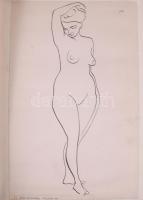 Révész István (1887-1973) festőművész, műgyűjtő által összeállított, egyedi készítésű album Vaszary ...