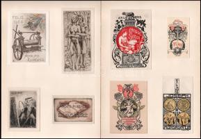 Klf. alkotók (García Joaquim Renart, L. Remo, Dolfo Ruperez, Julio César Salvatierra): 10 db ex libris és kisgrafika (közte egy db erotikus). Klf. technikák, papír, jelzett a metszeten, klf. méretekben. 4 db paszpartuban.