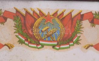 1952 Bp., Honvéd "Kossuth" Tüzér Tiszti Iskola dicsérő oklevele Király Miklósné részére ,,...