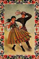 Malarstwo Polskie. J. Wesolowski. Wyd Galeria Polska Kraków Ser. II. 83. / Lengyel népviselet / Polish folklore art postcard