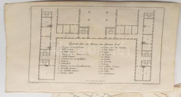 Martin Engelbrecht - Alexander Gläser, Augusta Vindel: kastélyok, épületek Vegyes építészeti metszet...