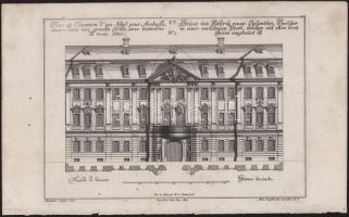 Martin Engelbrecht - Alexander Gläser, Augusta Vindel: kastélyok, épületek Vegyes építészeti metszet...