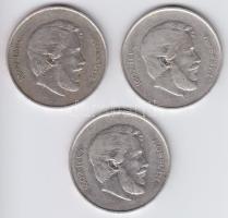 1947. 5Ft Ag "Kossuth" (3x) T:2/3,3 pici ph.