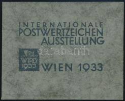 Ausztria 1933 WIPA blokk kifogástalan állapotban tokkal együtt, a beragasztásból származó jelentékte...