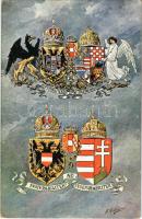 Indivisibiliter ac Inseparabiliter / Osztrák-Magyar Monarchia címere / coat of arms of Austria-Hungary, Austro-Hungarian Empire. C.H.W. VIII/2. 1916. Nr. 2394. s: A. Hartmann (EK)
