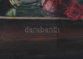 Csapó Jenő (1875-1954): Virágcsendélet. Olaj, vászon, jelezve jobbra lent, üvegezett fakeretben, 68,...