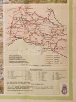 1941 Radnai-havasok térképe, 1:200 000, kiadja: M. Kir. Honvéd Térképészeti Intézet, szakadásokkal, ...