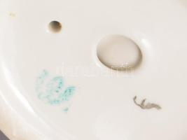 Hollóházi 3 darab tárgy, bonbonier, váza, mókus figura, jelzett, hibátlan, m: 17 cm alatt