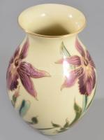 Zsolnay Exclusiv virágmintás váza, jelzett, hibátlan, m: 12,5 cm