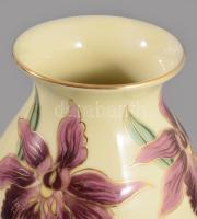 Zsolnay Exclusiv virágmintás váza, jelzett, hibátlan, m: 12,5 cm