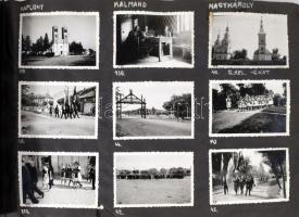 cca 1940-1942 Régi fotóalbum, főként az erdélyi bevonulás képeivel (Nagykároly, Beszterce, Kolozsvár...
