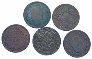 1860E 1kr Cu + 1868KB-1891KB 1kr Cu (4xklf) T:XF-F