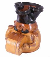 Dobos miska váza. Kézzel festett, jelzés nélkül, hibátlan 13 cm