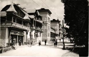 Borszék, Borsec; vegyeskereskedés, falatozó, Szabó József és Józsefné üzlete / street, shops. photo