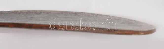 cca 1860 Japán lakkozott dísztál betéttel. Japán, Edo-kor, javítással, felületi sérüléssel, d: 34 cm