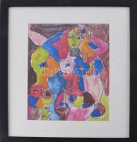 Csepeli Németh Miklós (1934-2012): Női aktok. Akvarell, ceruza, papír, jelzett. Üvegezett fakeretben...