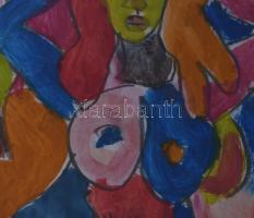 Csepeli Németh Miklós (1934-2012): Női aktok. Akvarell, ceruza, papír, jelzett. Üvegezett fakeretben...