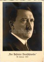 Adolf Hitler "Der Befreier Deutschlands" 30. Januar 1933. Photo Hoffmann + "Der Schöpfer Grossdeutschlands" + "München Hauptstadt der Bewegung 1 Mai 1939" So. Stpl. (fl)