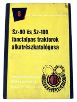 Sz-80 és Sz-100 lánctalpas traktorok alkatrészkatalógusa. Bp., 1964, Mezőgazdasági Gépalkatrész Ellátó Vállalat, 130+[2] p.+ 59 t. Második, átdolgozott kiadás. Kiadói félvászon-kötés, viseltes, koszos borítóval, belül nagyrészt jó állapotban. Megjelent 1550 példányban.