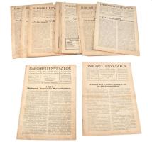 1937-1940 Baromfitenyésztők Lapja XXXIII., XXXV., XXXVI. évfolyamok összesen 13 db szórványszáma, szerk.: Kovács Imre. Kiadói tűzött papírkötés, változó állapotban, részben foltos.