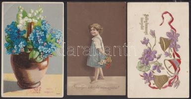 1906-1914 6 klf üdvözlőlap + 3 városképeslap