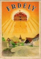 1940 Erdélyi részek visszacsatolásának emlékére. Megjöttünk testvérek! Hozzuk a szívünket, de ha kell, Erdélyért adjuk a vérünket! / entry of the Hungarian troops to Transylvania, irredenta propaganda s: Németh N. + "1940 Szilágysomlyó visszatért" So. Stpl. (r)