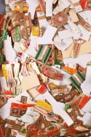 Óriás doboznyi gyufacímke vegyes részben berakókban