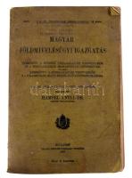 Hampel Antal (szerk.): Magyar földmivelésügyi igazgatás. A m. kir. földmívelésügyi minister kiadványai 1913. 14. sz. Bp., 1913, Pallas-ny., VIII+883+[1] p. Kiadói papírkötés, kissé viseltes állapotban, a könyv elején a fűzéstől elváló lapokkal.