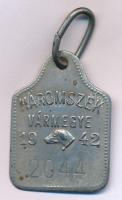1942. "Háromszék vármegye" Zn ebbárca, "2044" sorszámmal T:AU