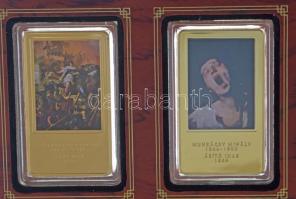 2014. "A magyar festészet remekművei" aranyozott, multicolor Cu emlékérem (9xklf, 35x60mm/...