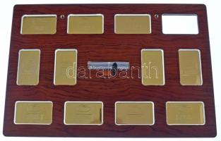 2014. "A magyar festészet remekművei" aranyozott, multicolor Cu emlékérem (9xklf, 35x60mm/...