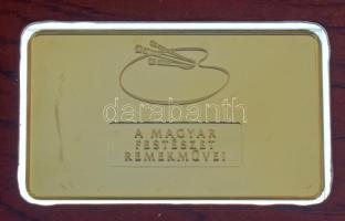 2014. "A magyar festészet remekművei" aranyozott, multicolor Cu emlékérem (9xklf, 35x60mm/...