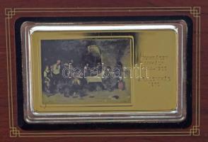 2014. "A magyar festészet remekművei" aranyozott, multicolor Cu emlékérem (10xklf, 35x60mm...