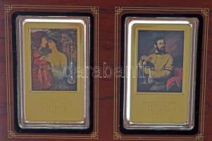 2014. "A magyar festészet remekművei" aranyozott, multicolor Cu emlékérem (10xklf, 35x60mm...