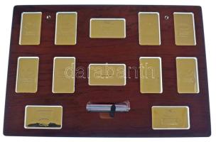 2014. "A magyar festészet remekművei" aranyozott, multicolor Cu emlékérem (10xklf, 35x60mm...