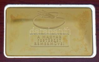2014. "A magyar festészet remekművei" aranyozott, multicolor Cu emlékérem (10xklf, 35x60mm...