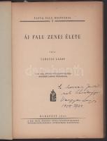 Vargyas Lajos: Áj falu zenei élete Dedikált!  /Tanya, falu, mezőváros II./ Bp., 1941. Kir. M. Pázmán...