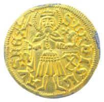 1458-1470. Aranyforint Au "I. Mátyás" (3,53g) T:XF peremen négy ponton forrasztás (foglalat) nyoma Hungary 1458-1470. Goldgulden Au "Matthias I" (3,53g) C:XF soldering (frame) marks at four points on the edge Huszár: 674., Unger I.: 531.gamma