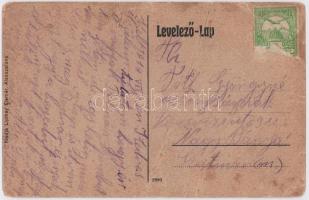 1919 Alsószalánk, Nizné Slovinky (Szepes); mosómű este holdfényben, bánya, iparvasút. Lipthay Elemér...