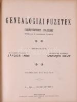Geneaológiai füzetek. I-V. évfolyam. Teljes évfolyamok! Szerk.: csíkszentmihályi Sándor Imre, körösp...