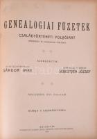 Geneaológiai füzetek. I-V. évfolyam. Teljes évfolyamok! Szerk.: csíkszentmihályi Sándor Imre, körösp...