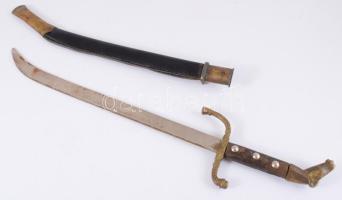 Dísztőr, sérült hüvelyben, teljes h: 48 cm