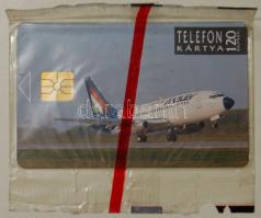 1992 Malév 120 egységes használatlan telefonkártya eredeti csomagolásban (csak 20 000 darab)