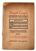 Sztripszky Hiador, dr. ? Alexics György dr.: Szegedi Gergely énekeskönyve XVI. századi román forditásban. Protestáns hatások a hazai románságra.    Bp., 1911. (Hornyánszky Viktor ny.) 232p. Kiadói pergamenpapír-kötésben, kis sérüléssel.