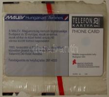1992 Malév 120 egységes használatlan telefonkártya eredeti csomagolásban (csak 20 000 darab)