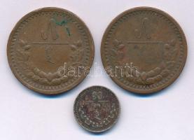 Mongólia 1925. 10m Cu + 5m (2x) Cu T:VF patina
Mongolia 1925. 10 Möngö Cu + 5 Möngö (2x) Cu C:VF pa...
