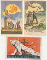 3 db RÉGI irredenta (Lamoss, Tábor János-Dankó Ödön) + 1 RÉGI tulipános-hazafias + 2 modern szociali...