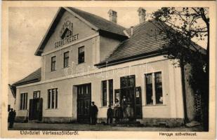 Vértesszőlős, Vértesszőllős; Hangya szövetkezet üzlete. Zsolnin István fényképész (fl)