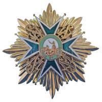 DN "Szent Lázár Lovagrend Nagycsillag" jelzetlen, részben zománcozott kitüntetés, függőleg...